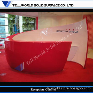 Tw 2013 Unique Tornado Design Artificial Marble Arc-Shaped Commercial Reception Counter (TW-MART-226)